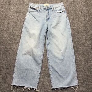 Madewell Jeans Womens 31 (32x26) Blue Perfect Vintage Wide Leg Crop Skater Baggy